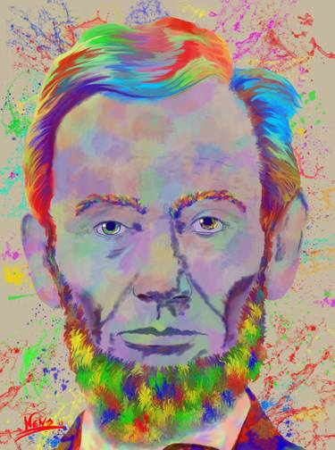 Abraham Lincoln colorful-RGB colors thumb