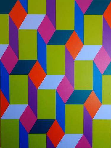 Original Abstract Geometric Paintings by Juan Jose Hoyos Quiles