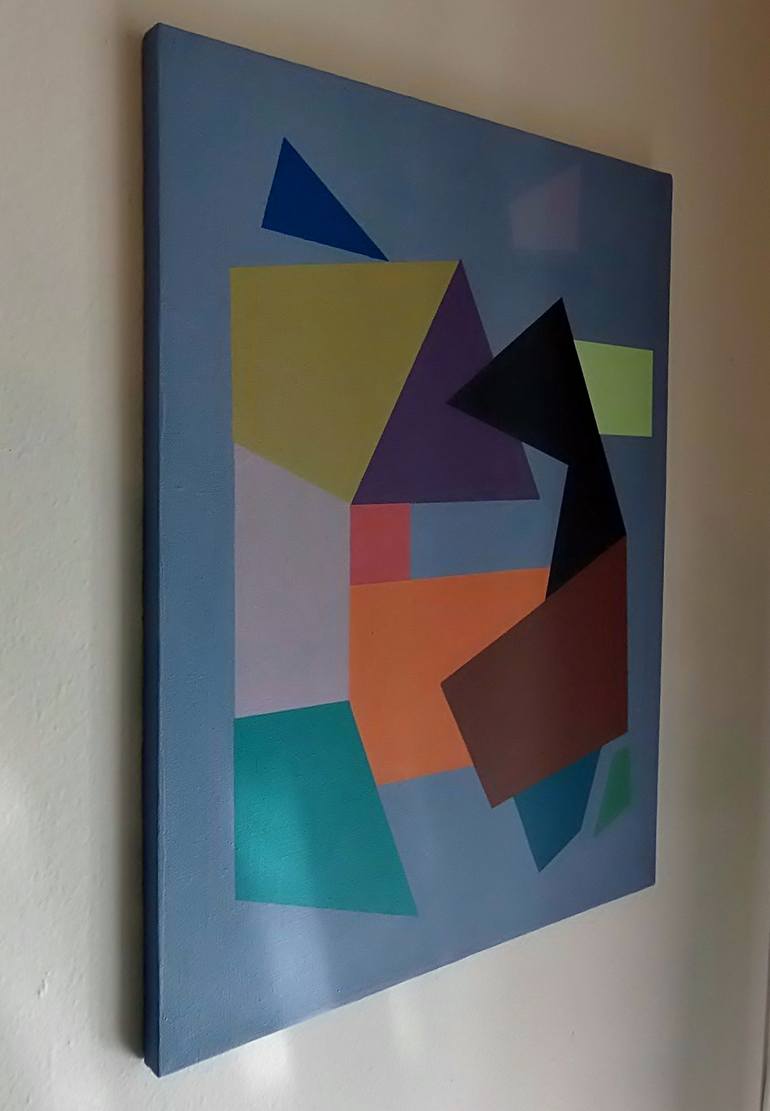 Original Cubism Abstract Painting by Juan Jose Hoyos Quiles