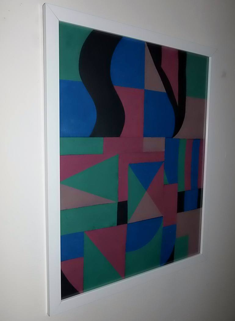 Original Abstract Geometric Painting by Juan Jose Hoyos Quiles