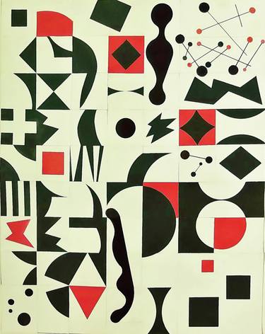 Original Abstract Geometric Collage by Juan Jose Hoyos Quiles