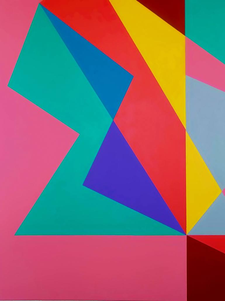 Original Geometric Abstract Painting by Juan Jose Hoyos Quiles