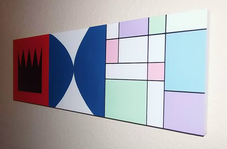 Original Geometric Abstract Painting by Juan Jose Hoyos Quiles