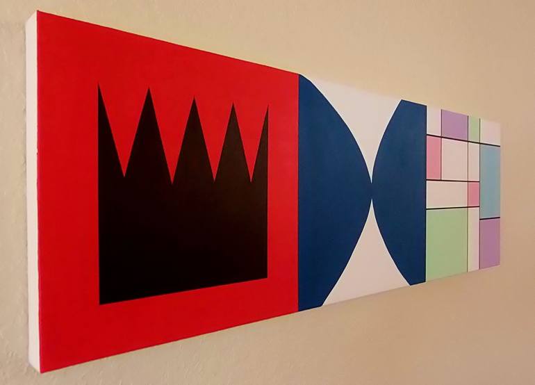 Original Geometric Abstract Painting by Juan Jose Hoyos Quiles