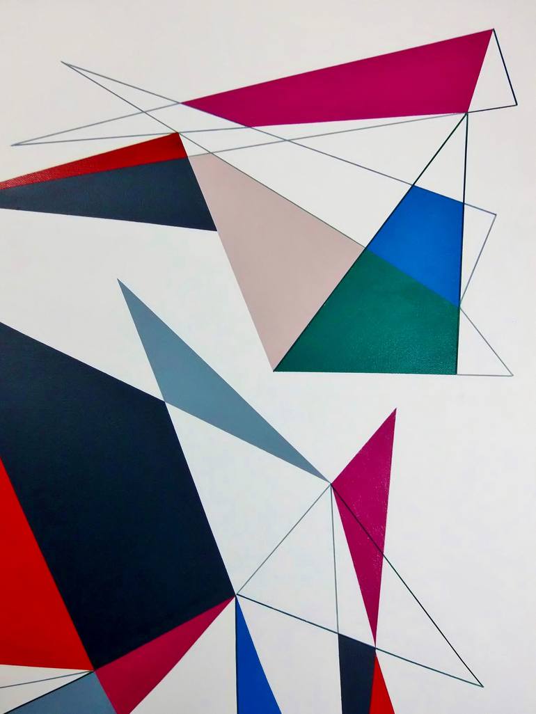 Original Geometric Abstract Painting by Juan Jose Hoyos Quiles