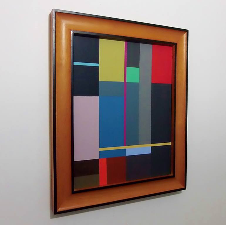 Original Geometric Abstract Painting by Juan Jose Hoyos Quiles