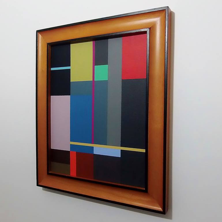 Original Geometric Abstract Painting by Juan Jose Hoyos Quiles