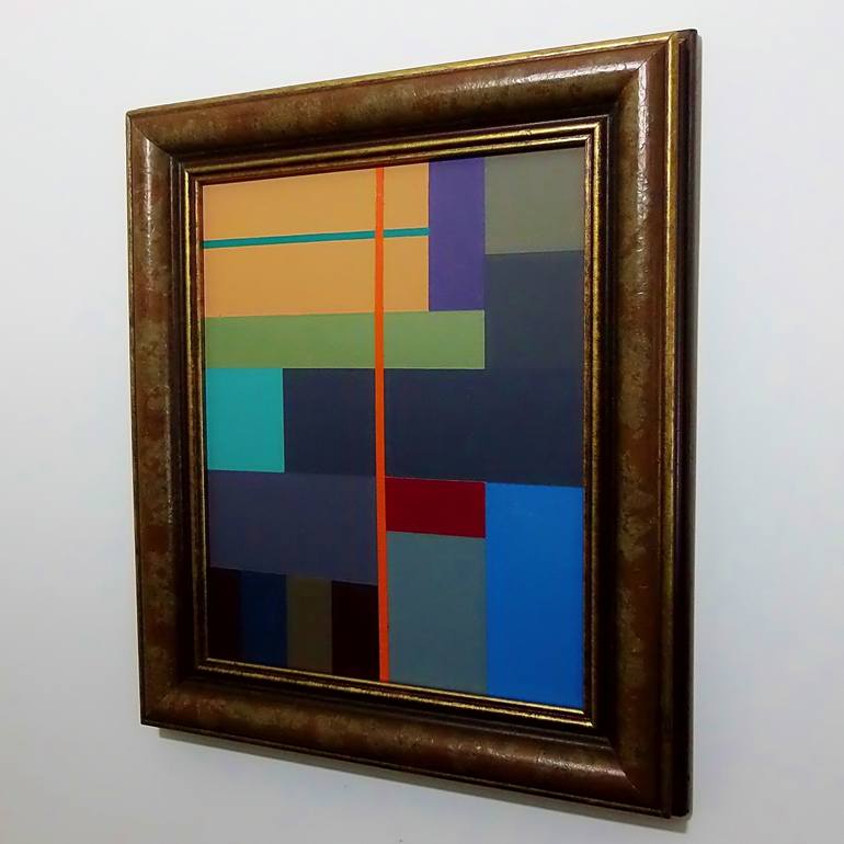 Original Geometric Abstract Painting by Juan Jose Hoyos Quiles