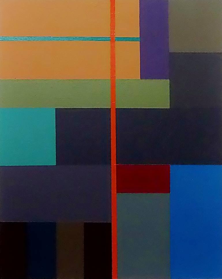 Original Geometric Abstract Painting by Juan Jose Hoyos Quiles