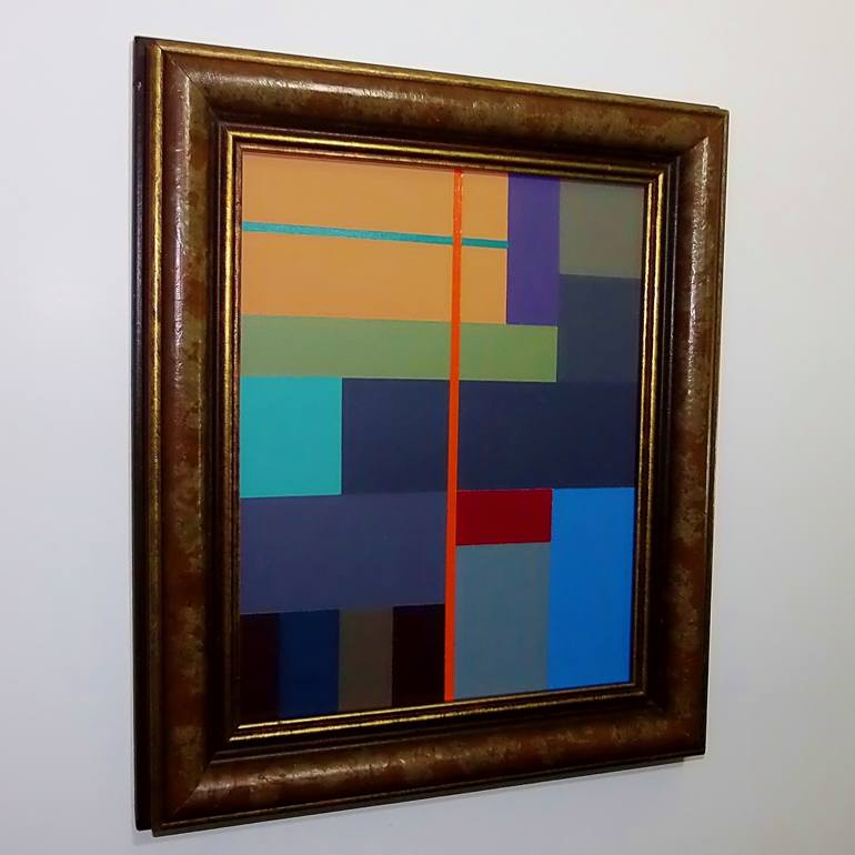 Original Geometric Abstract Painting by Juan Jose Hoyos Quiles