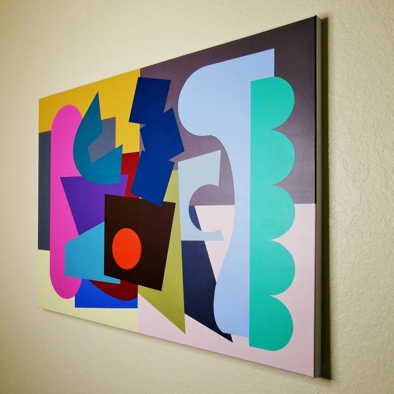 Original Geometric Abstract Painting by Juan Jose Hoyos Quiles