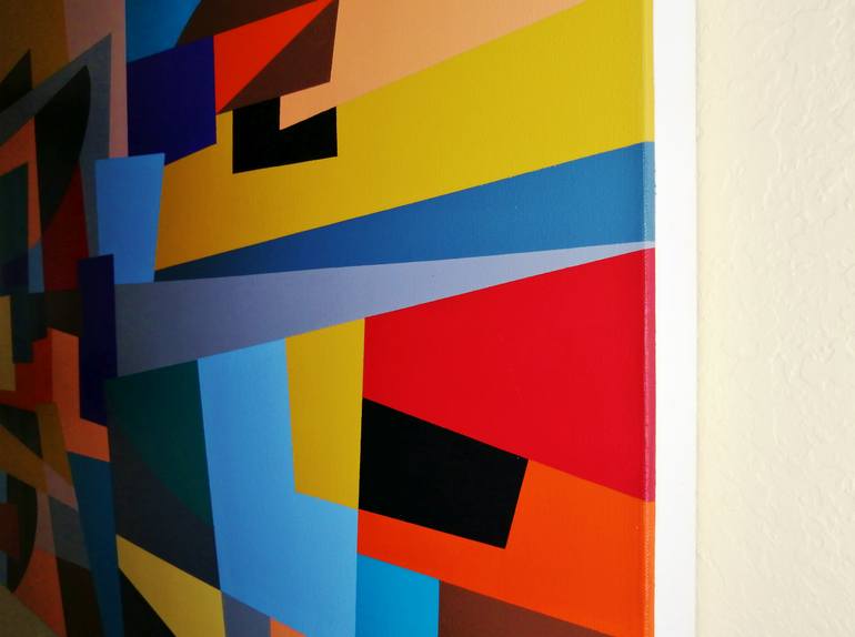 Original Abstract Geometric Painting by Juan Jose Hoyos Quiles