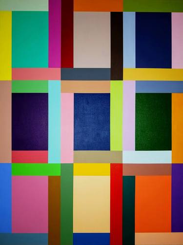 Original Abstract Geometric Paintings by Juan Jose Hoyos Quiles