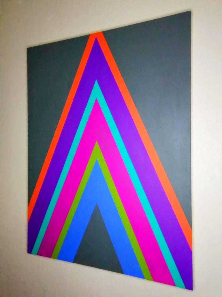 Original Abstract Geometric Painting by Juan Jose Hoyos Quiles