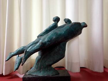 Original Figurative Sport Sculpture by Dick van Wijk