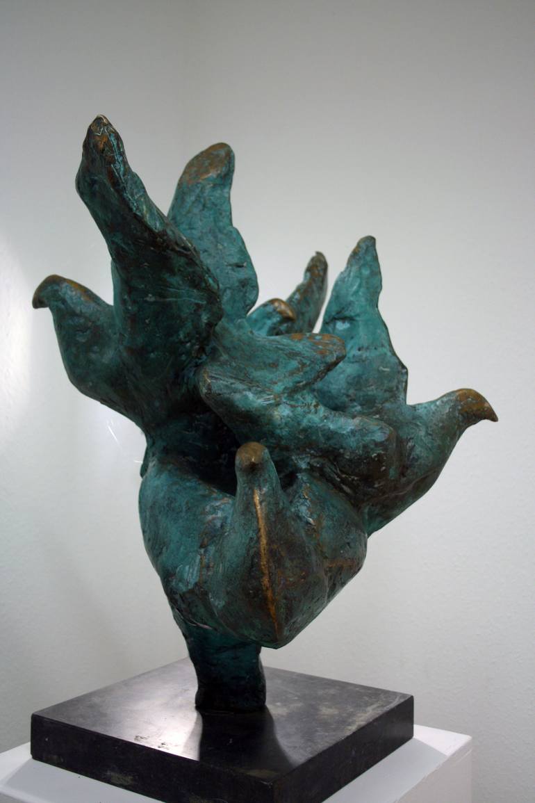 Original Figurative Animal Sculpture by Dick Van Wijk