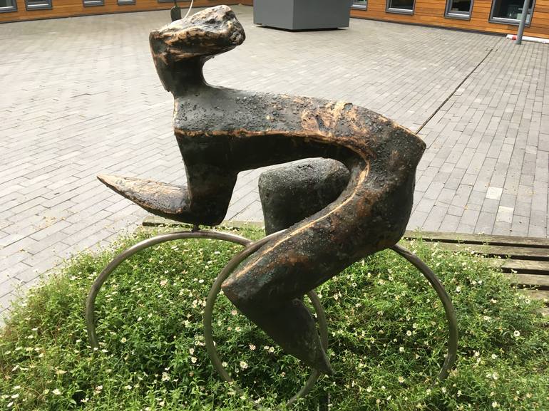 Original Figurative Bicycle Sculpture by Dick van Wijk
