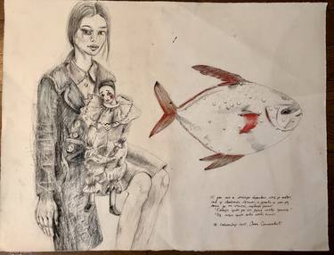 Original Figurative Fish Drawings by Sonja Curcic