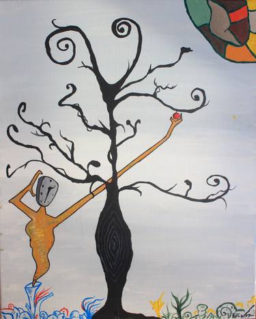 Original Surrealism Abstract Painting by Plamena Voynova
