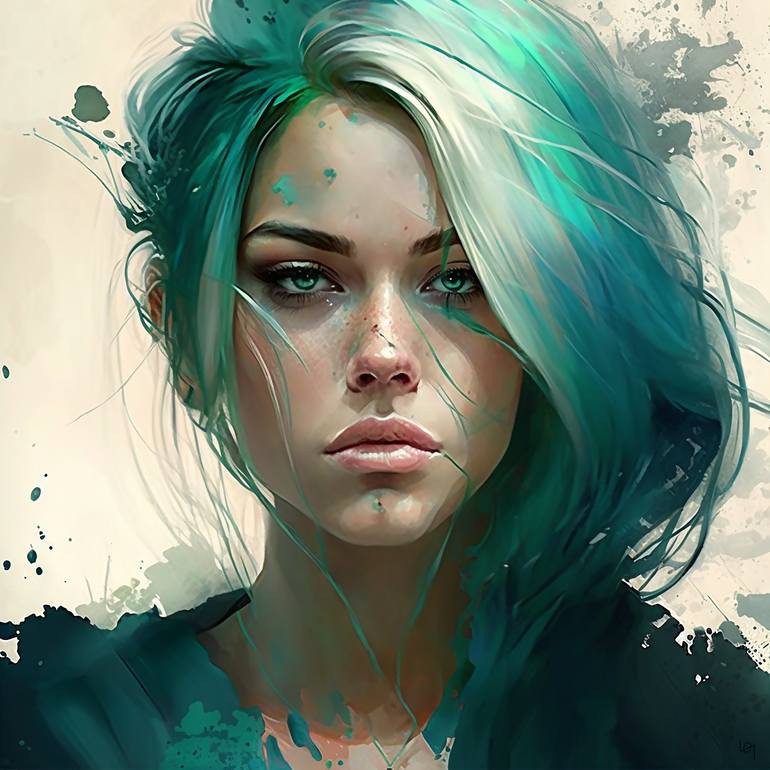 rebel girl 1 Digital by Law Rider | Saatchi Art