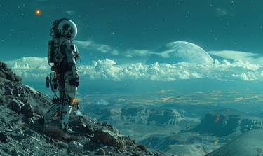 Print of Artificial Intelligence Outer Space Digital by Law Rider