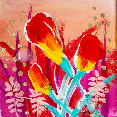 Original Abstract Floral Paintings by Natsumi Yamaguchi