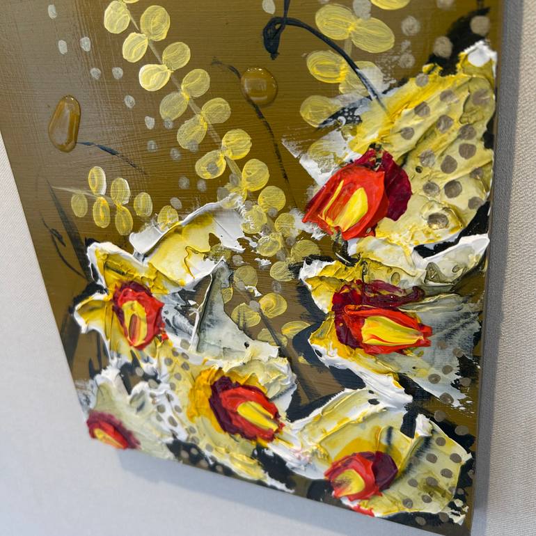 Original Abstract Floral Painting by Natsumi Yamaguchi