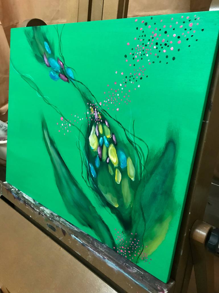 Original Abstract Expressionism Abstract Painting by Natsumi Yamaguchi