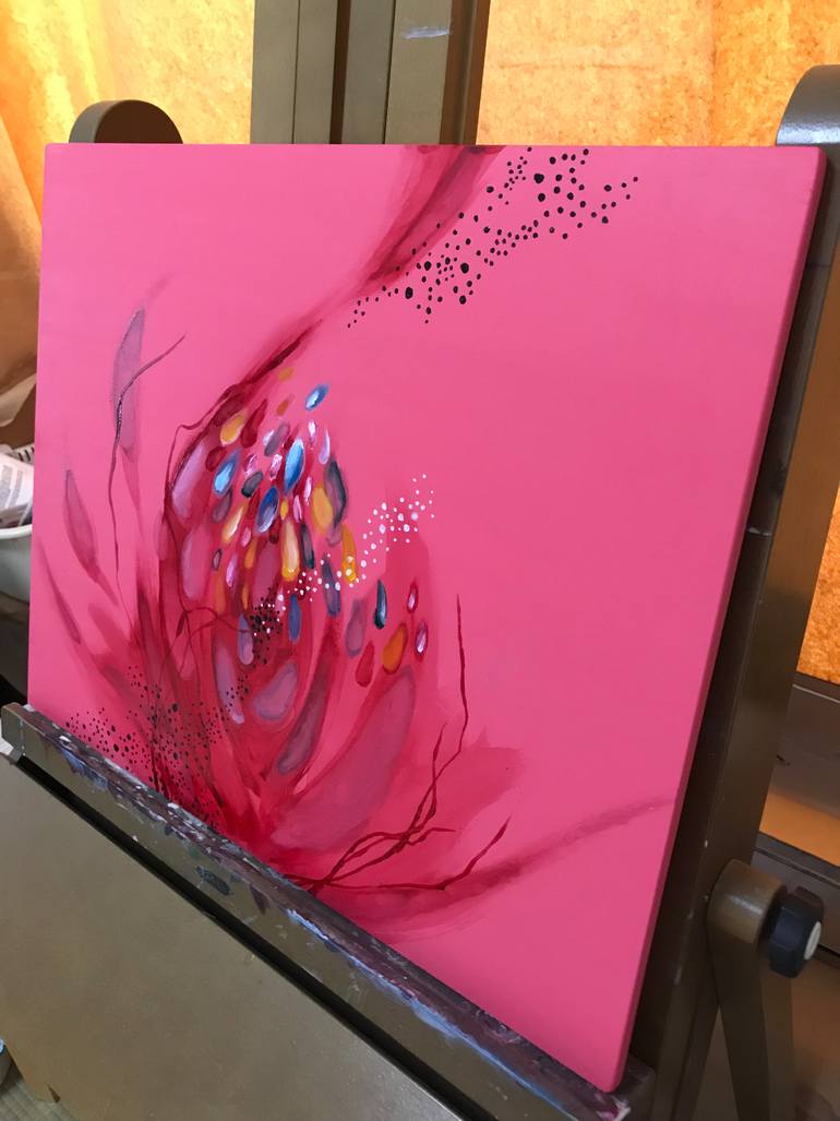 Original Abstract Expressionism Abstract Painting by Natsumi Yamaguchi