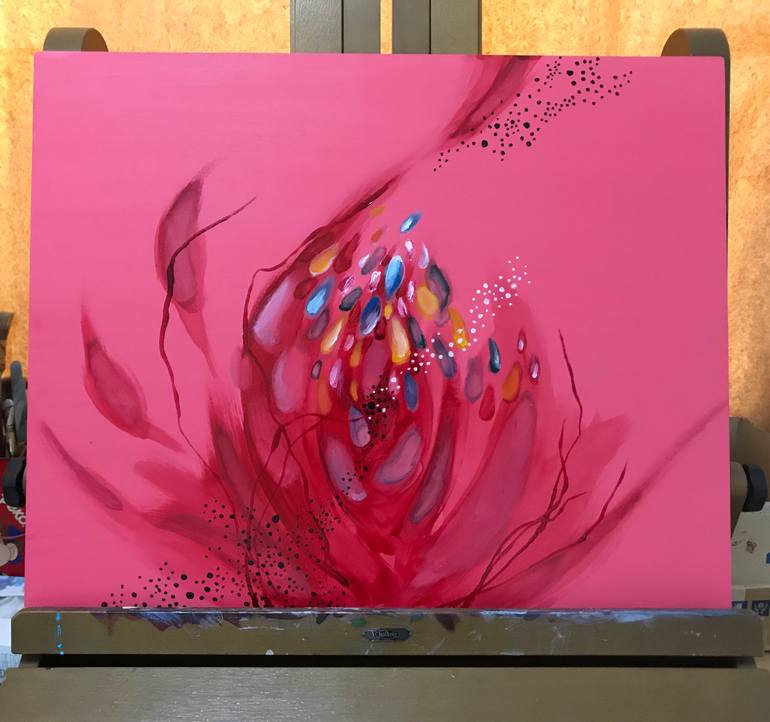 Original Abstract Expressionism Abstract Painting by Natsumi Yamaguchi