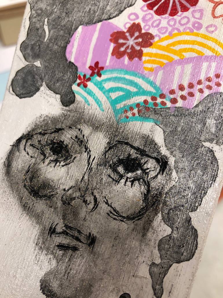 Original Abstract Women Painting by Natsumi Yamaguchi