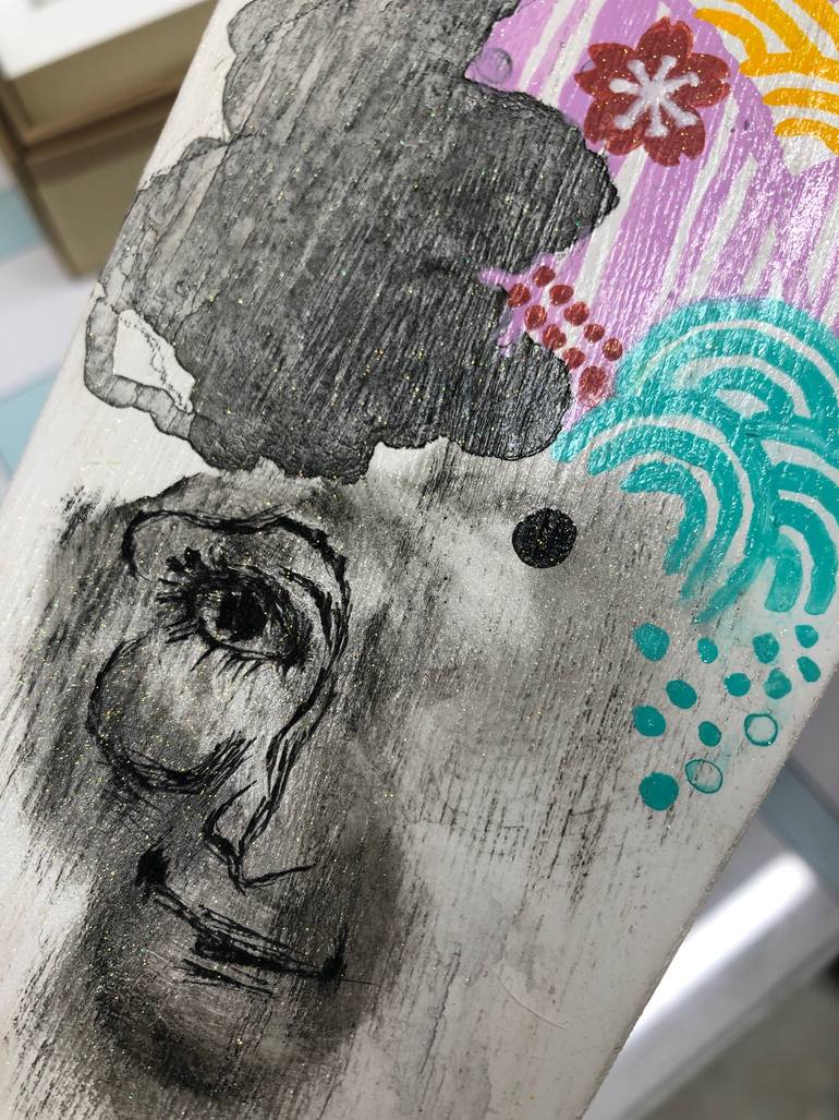 Original Abstract People Painting by Natsumi Yamaguchi