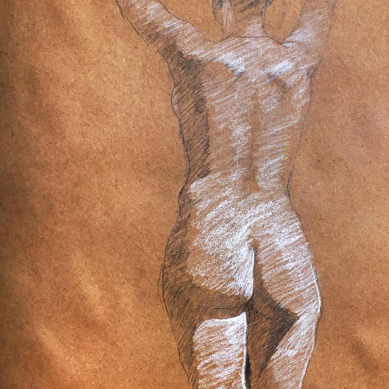 Original Figurative Nude Drawing by Donald Price