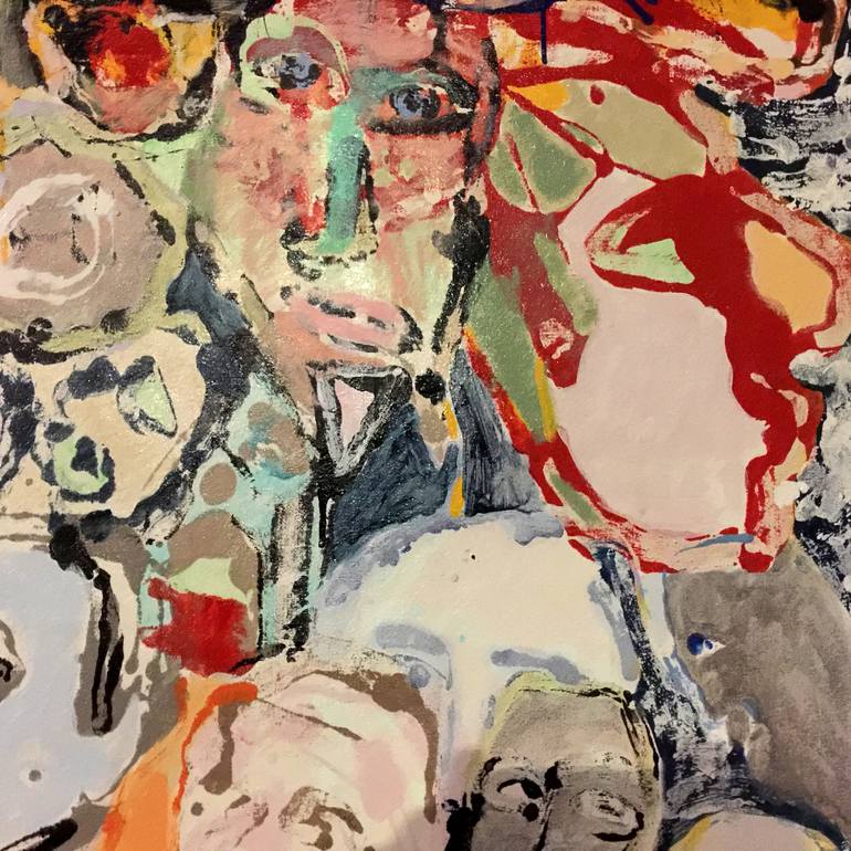 Original Abstract People Painting by Ian Summers