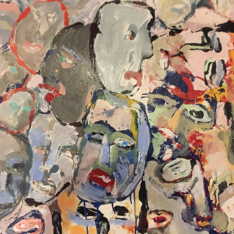 Original Abstract People Painting by Ian Summers