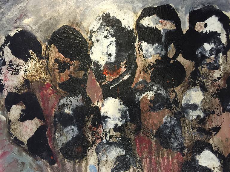 Original Abstract People Painting by Ian Summers