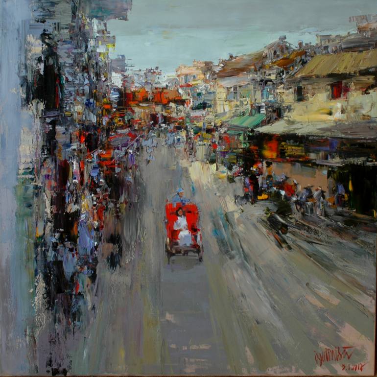 The Cyclo Painting by Ha Nguy Dinh | Saatchi Art