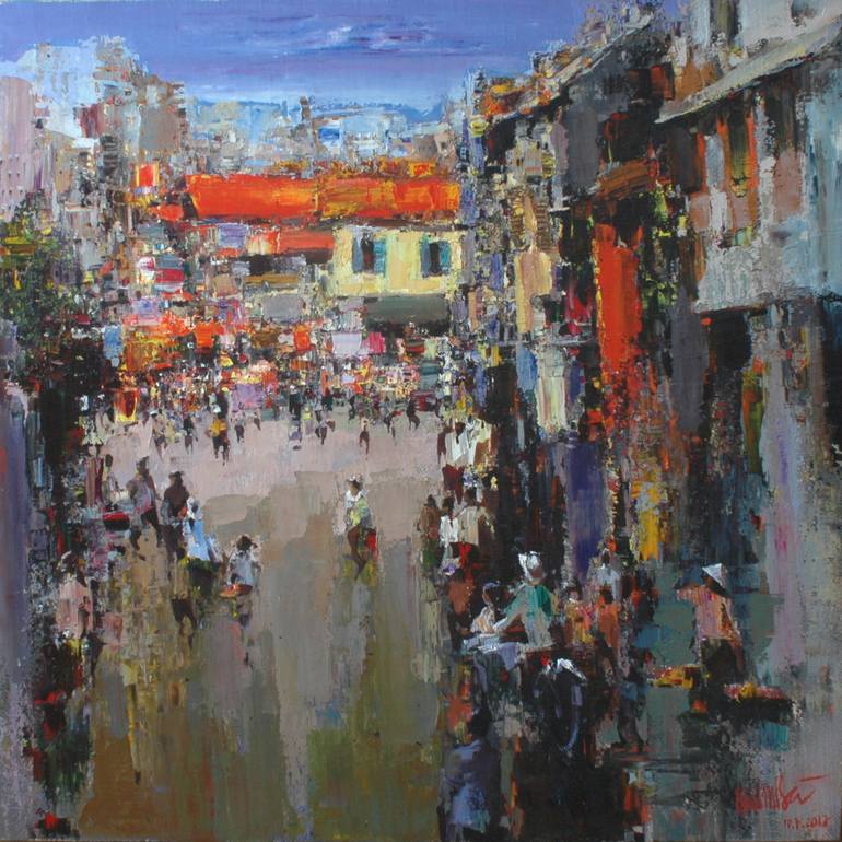 Luong Van Can Street Painting by Ha Nguy Dinh | Saatchi Art