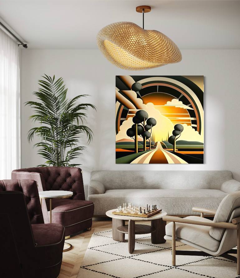 Original Abstract Expressionism Landscape Digital by Kim Barry