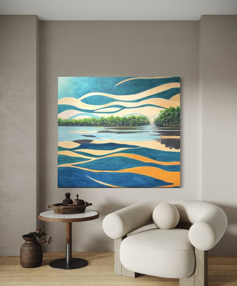 Original Abstract Landscape Painting by Kim Barry