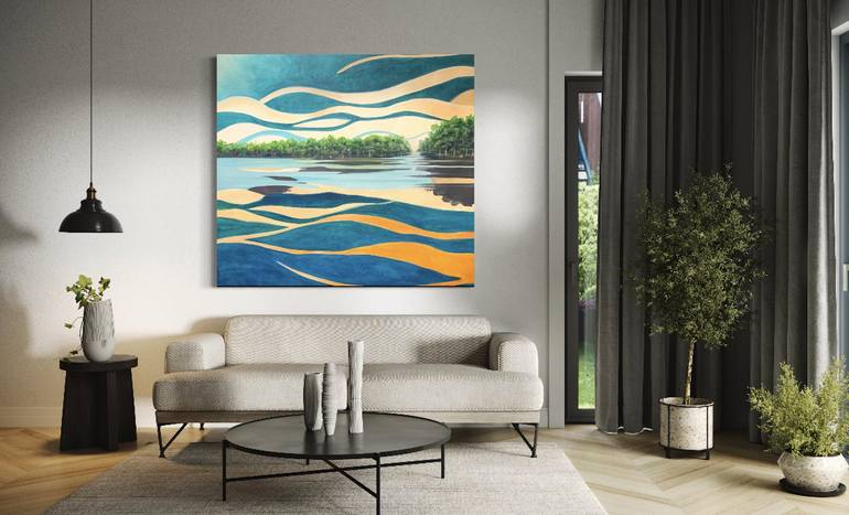 Original Abstract Landscape Painting by Kim Barry