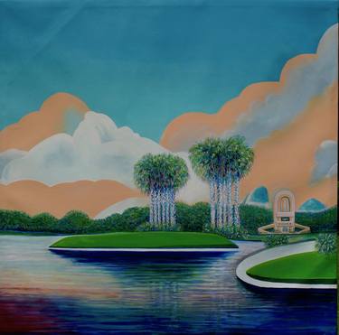 Original Art Deco Landscape Paintings by Kim Barry