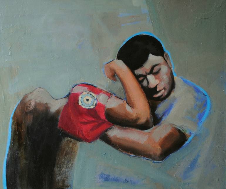 last hug Painting by ElżBieta Lubomirska | Saatchi Art