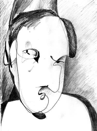 Original Expressionism People Drawings by RICARDO JABARDO