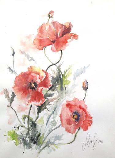 Original Floral Paintings by sofia Johannissen