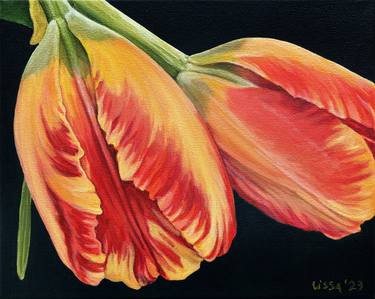 Original Realism Floral Paintings by Lissa Banks
