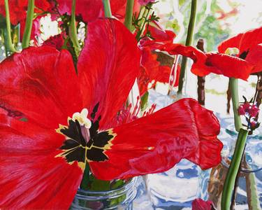 Original Realism Floral Paintings by Lissa Banks