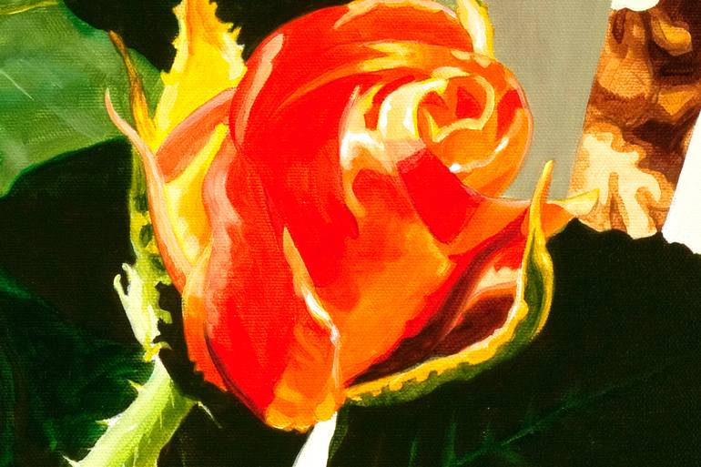 Original Realism Floral Painting by Lissa Banks