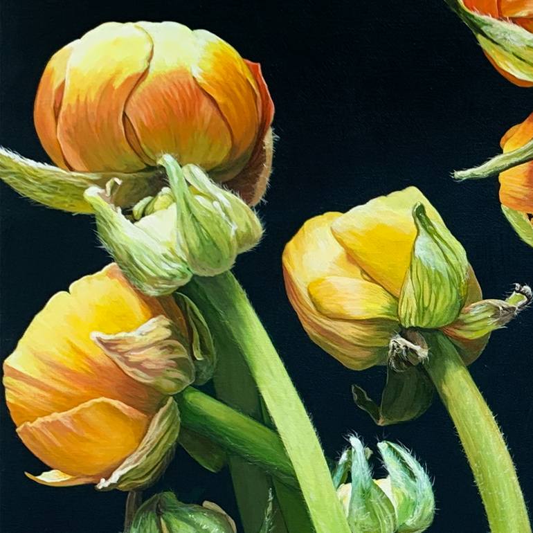 Original Realism Floral Painting by Lissa Banks