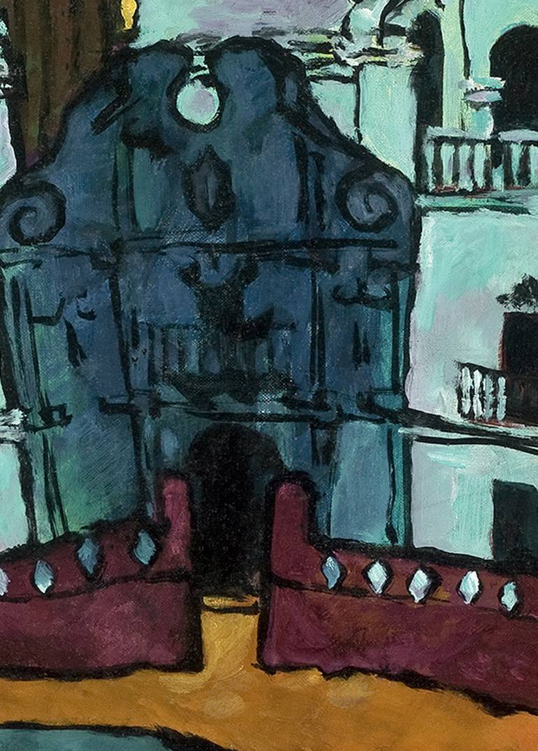 Original Art Deco Cities Painting by Anya Slonim